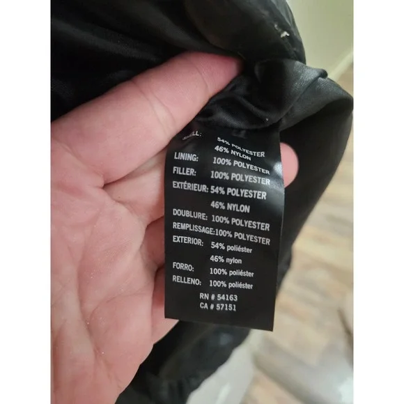 Karl Lagerfeld Paris Womens Black Quilted Puffer Jacket Gold Hardware Large - Picture 3 of 6